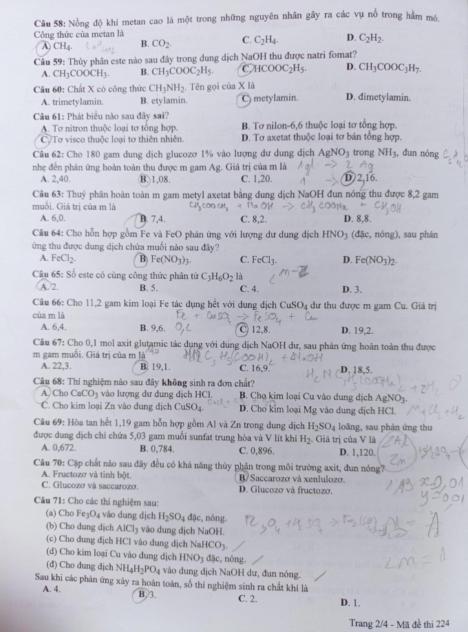 Đề thi tốt nghiệp THPT năm 2022 môn Hóa học và gợi ý giải đề