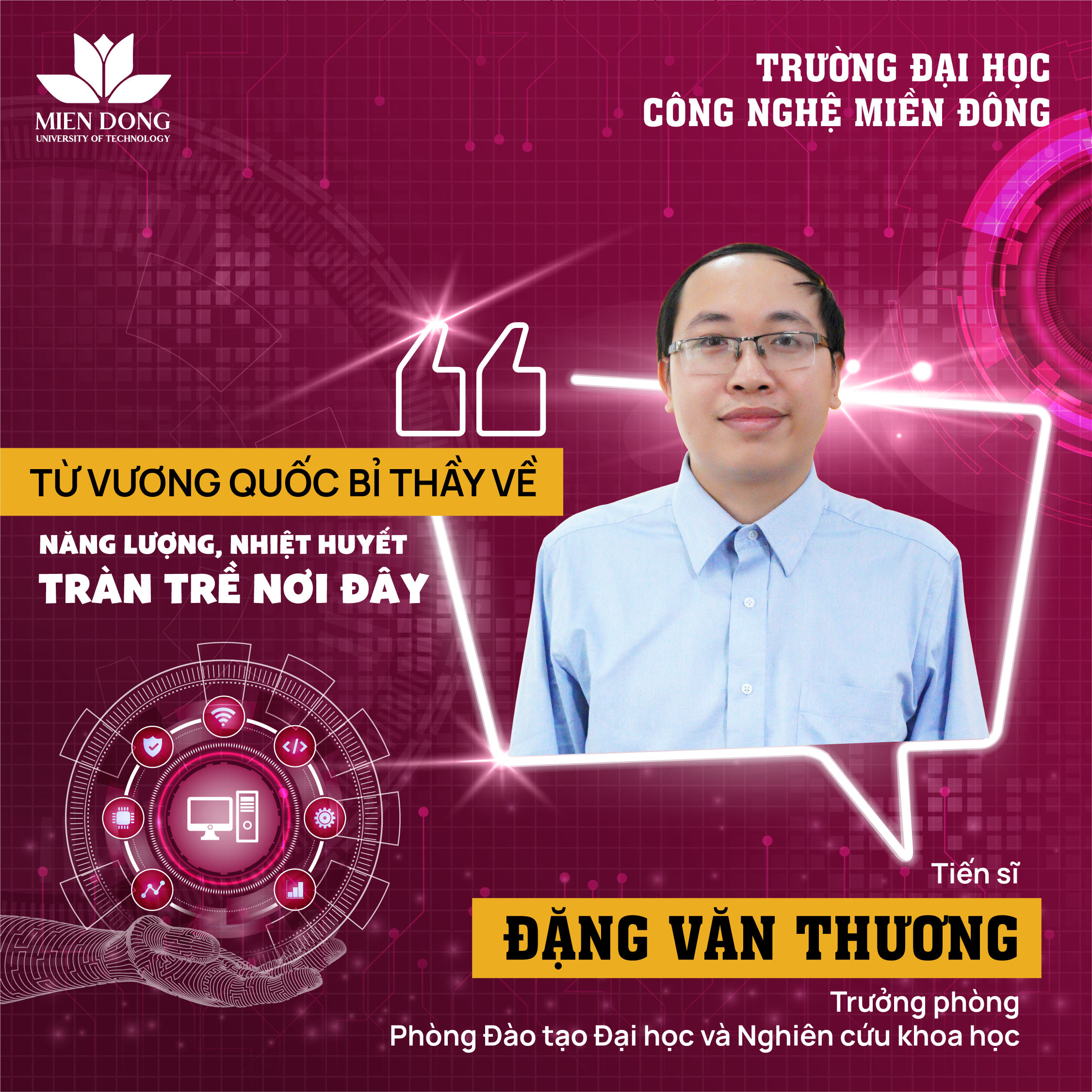 Tiến sĩ Đặng Văn Thương - Trưởng phòng Phòng Đào tạo đại học - Nghiên cứu khoa học