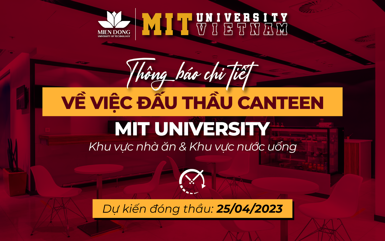 Thông báo mời thầu canteen MIT University Vietnam