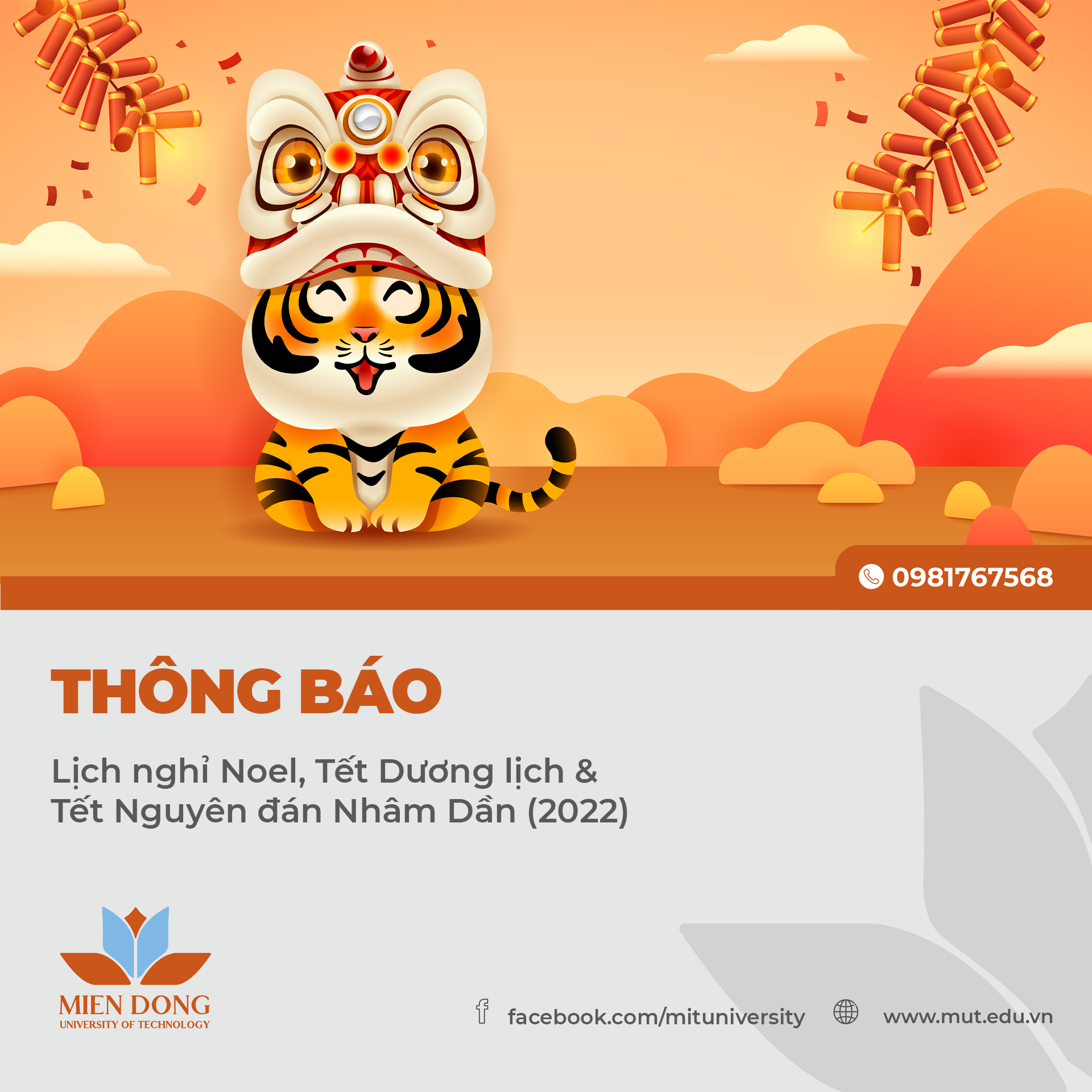 lich nghi tet 2022 truong dai hoc cong nghe mien dong