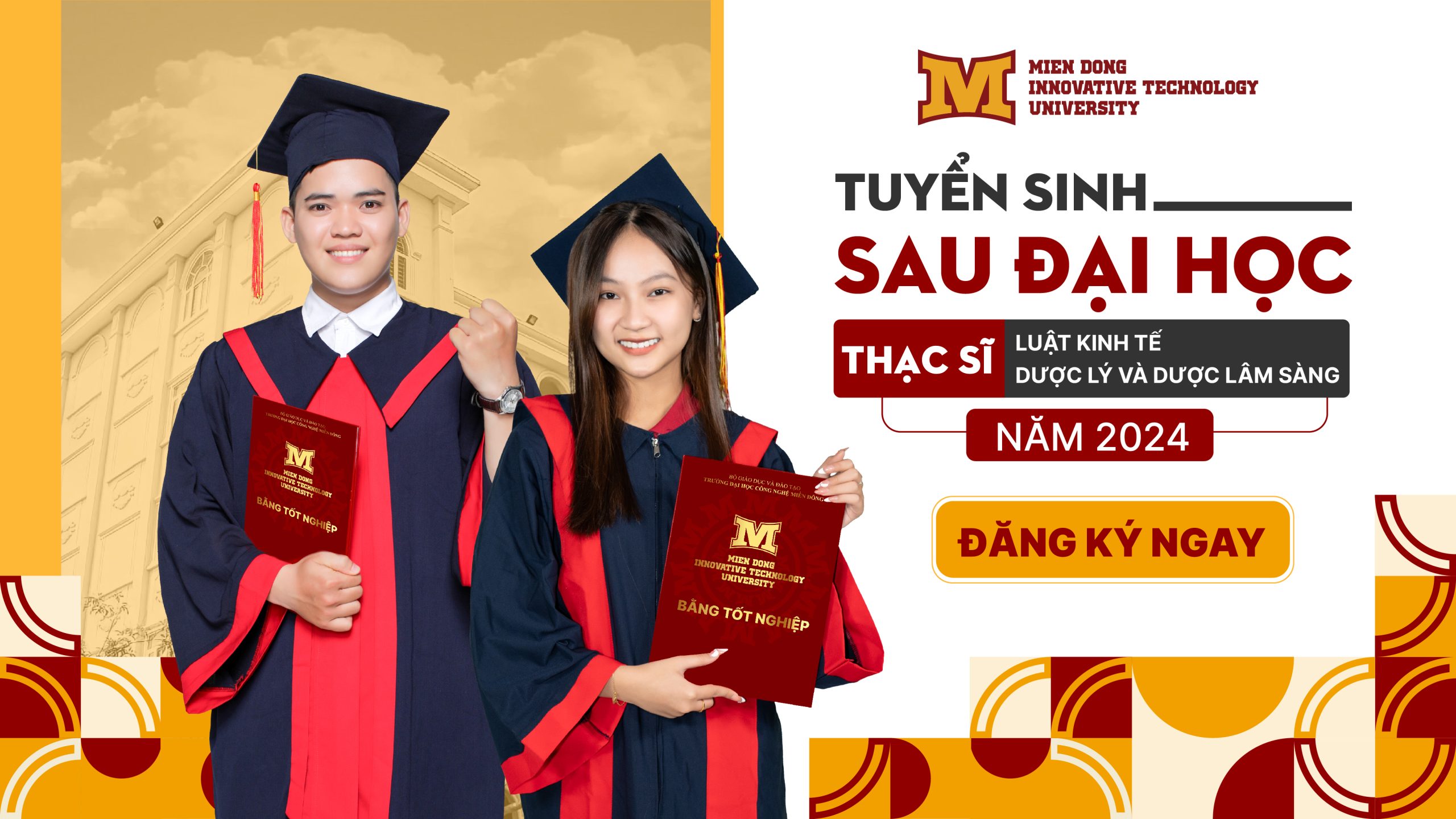 Thông báo tuyển sinh trình độ Sau đại học 2 ngành: Luật Kinh tế & Dược lý và Dược lâm sàng năm 2024