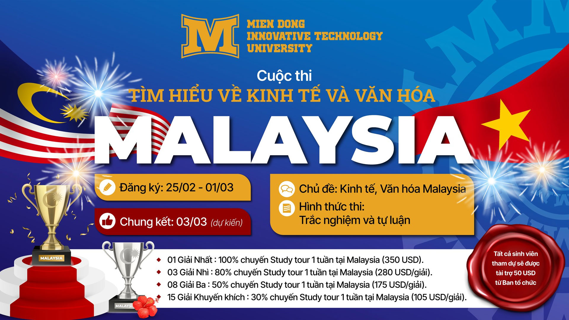 THÔNG BÁO: ĐĂNG KÝ THAM GIA CUỘC THI "TÌM HIỂU VỀ KINH TẾ & VĂN HÓA MALAYSIA"