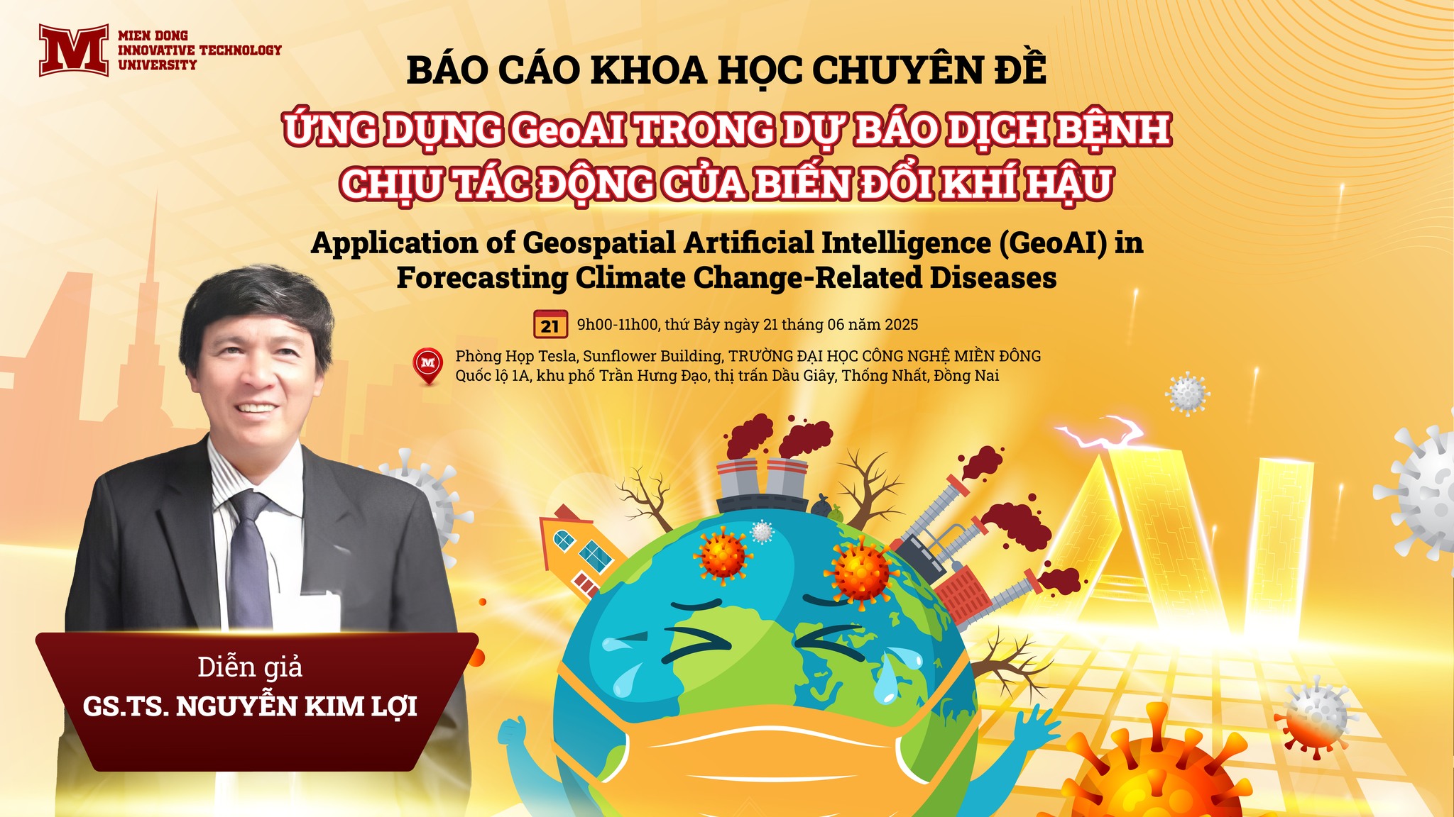 Báo cáo chuyên đề: Ứng dụng GeoAI trong dự báo dịch bệnh chịu tác động của biến đổi khí hậu