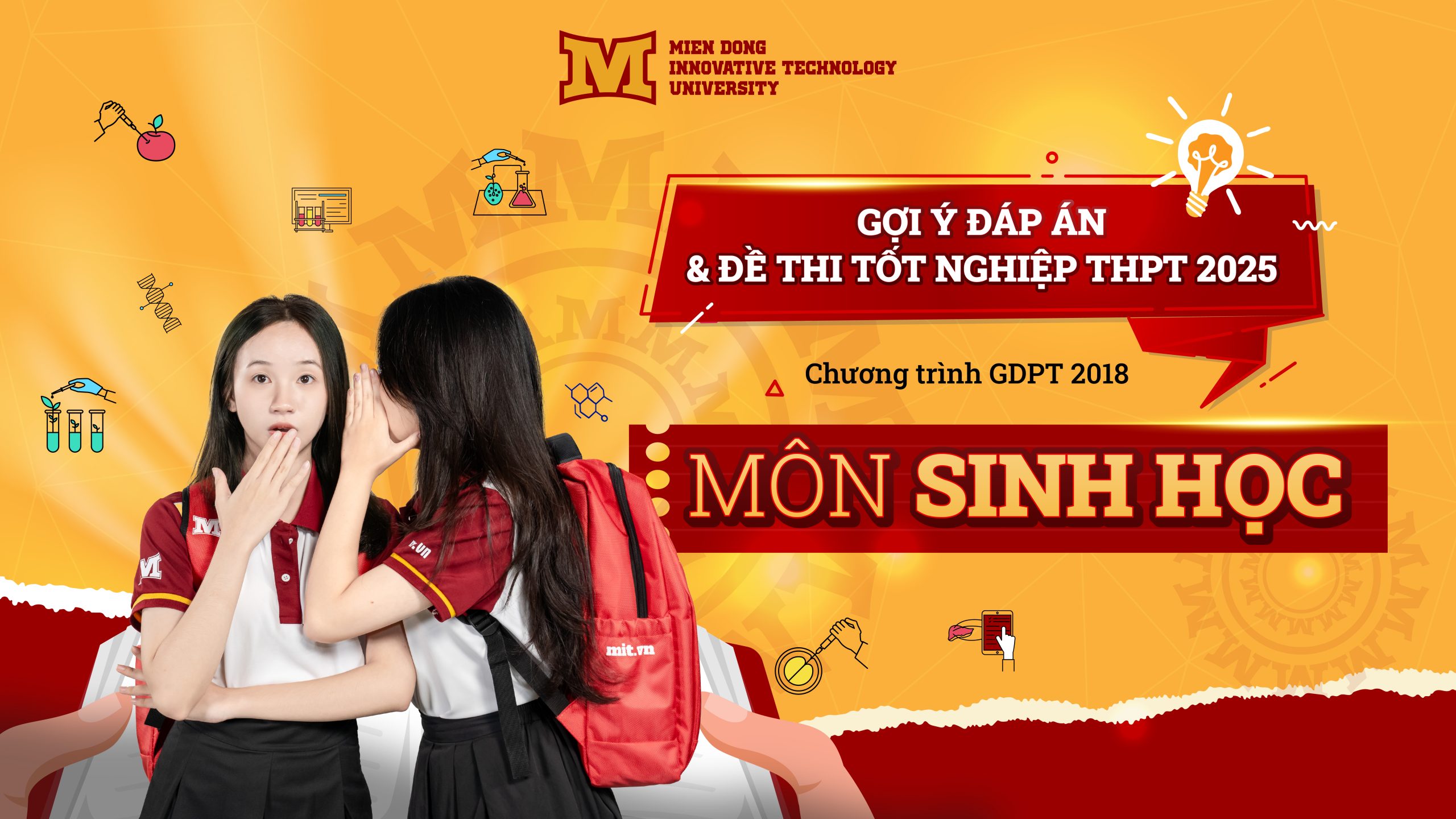 Đáp án và đề thi chính thức môn Sinh học kỳ thi Tốt nghiệp THPT năm 2025
