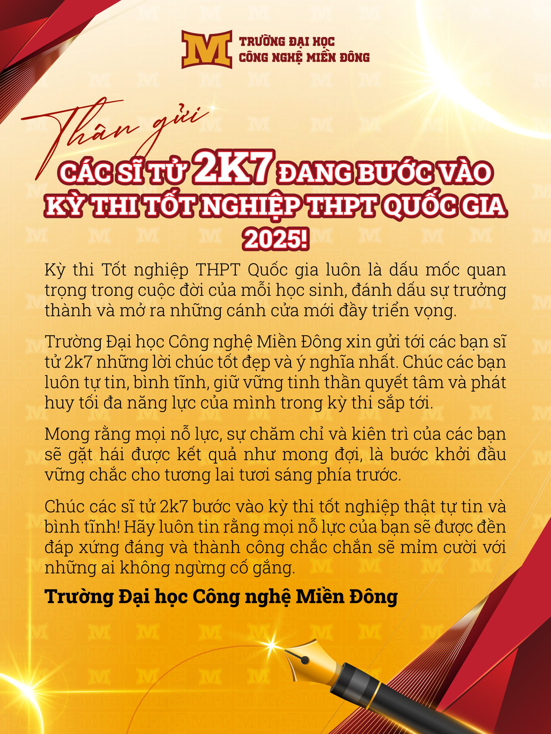 Gửi các chiến binh #2k7 – Hãy tin vào chính mình, thành công đang đợi bạn phía trước!