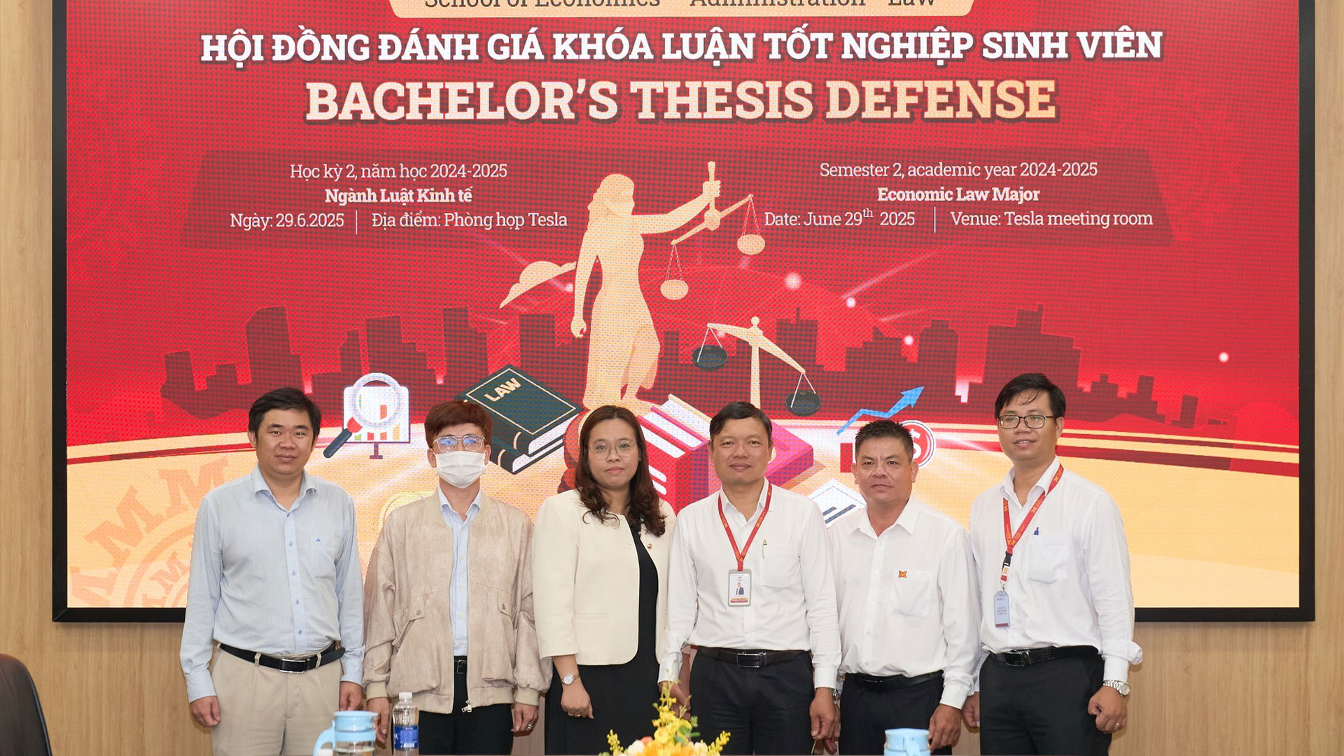 Hội đồng chấm khóa luận tốt nghiệp ngành Luật Kinh tế MIT Uni. - Khẳng định năng lực chuyên môn trước hội đồng khoa học
