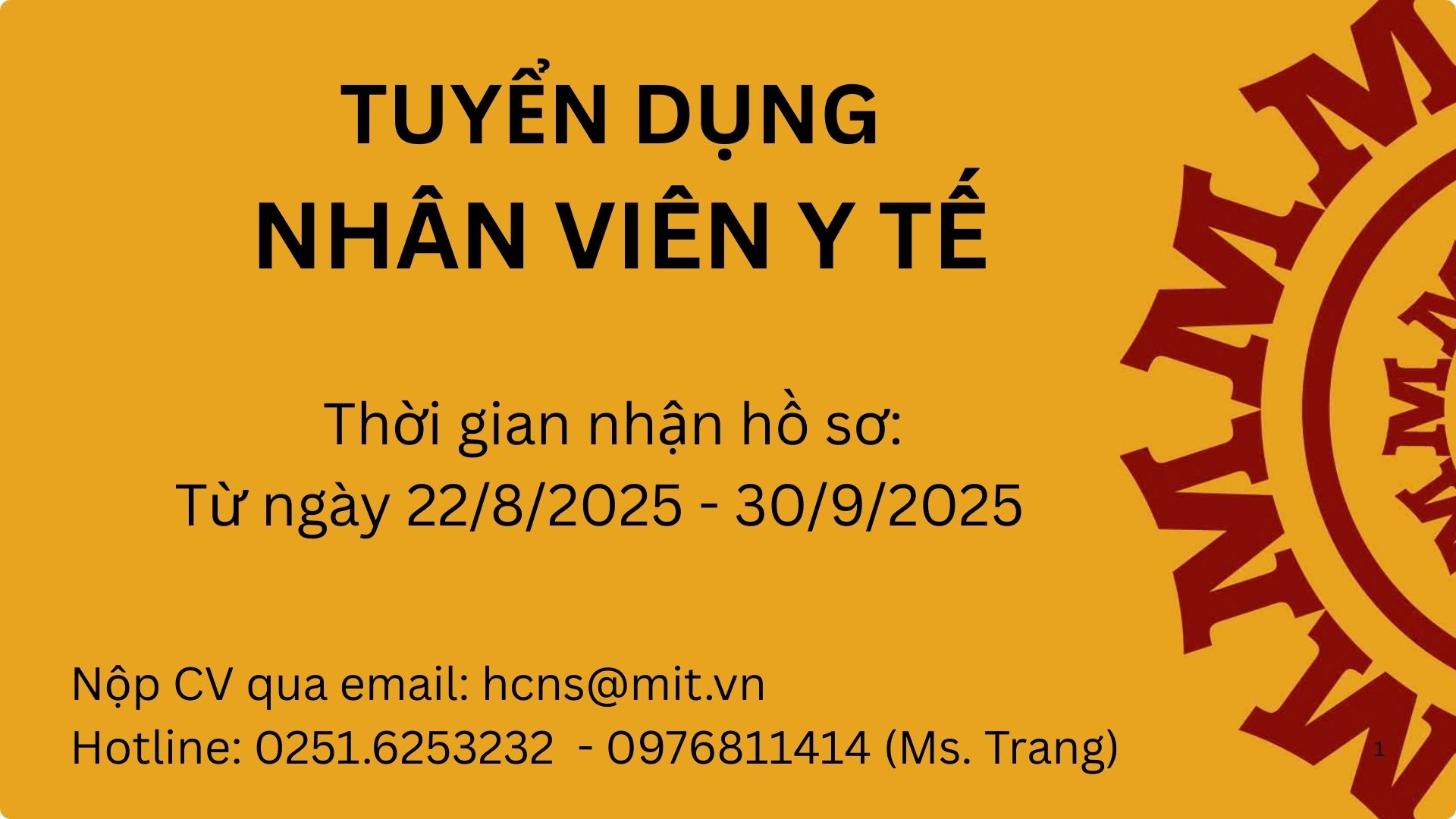 Tuyển dụng Nhân viên y tế (Ngưng nhận hồ sơ)
