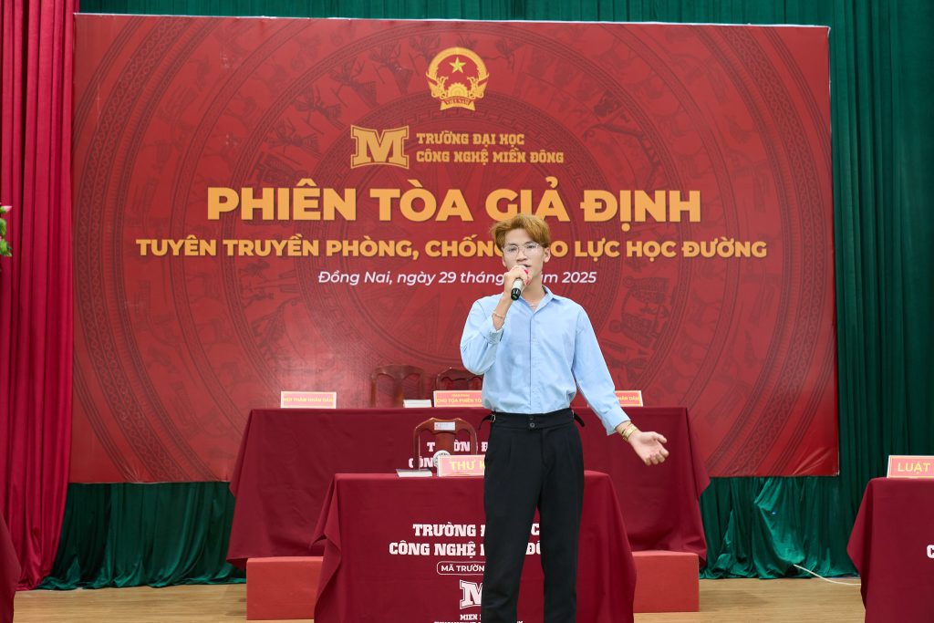 Phiên tòa giả định tại THPT Điểu Cải – Tuyên truyền phòng, chống bạo lực học đường