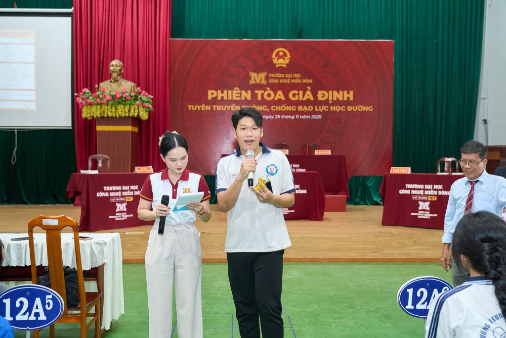 Phiên tòa giả định tại THPT Điểu Cải – Tuyên truyền phòng, chống bạo lực học đường