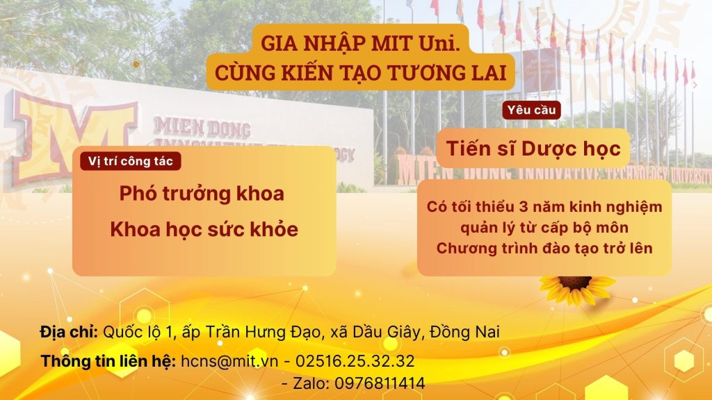 Tuyển dụng Phó Trưởng Khoa Khoa học sức khỏe (Đang nhận hồ sơ)