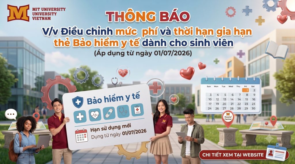 Thông báo v/v điều chỉnh mức phí và thời hạn gia hạn thẻ Bảo hiểm y tế dành cho sinh viên (Áp dụng từ ngày 01/07/2026)